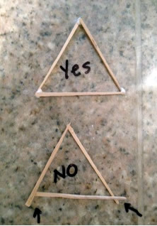 make triangles with toothpicks